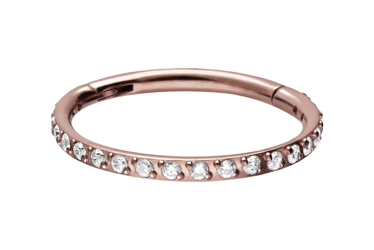 Titan Segmentring Clicker Piercing EINGEFASSTE KRISTALLE